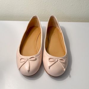 100% leather pink J Crew ballet flats